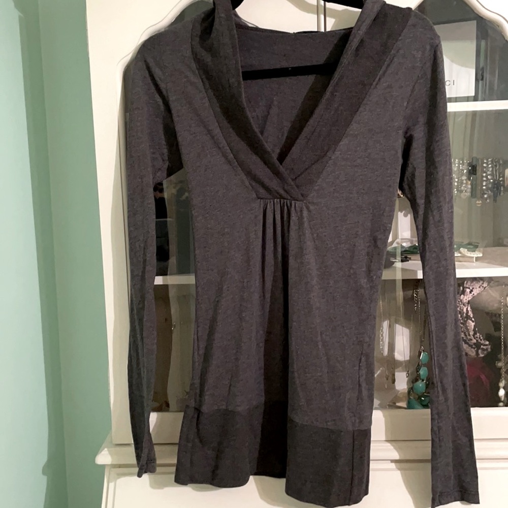 LA Made long sleeve hoodie top Sz Small Gray
